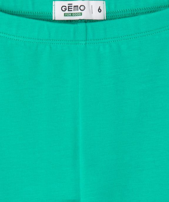 Legging court cycliste uni fille vue2 - GEMO 4G FILLE - GEMO