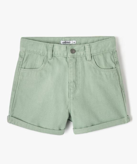 Short en denim taille haute fille vue1 - GEMO 4G FILLE - GEMO