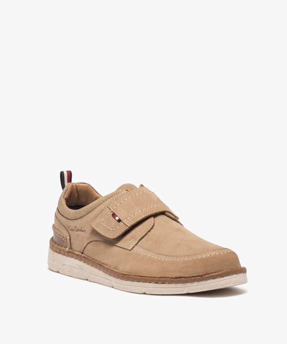 Derbies à scratch dessus cuir suédé homme - Pierre Cardin vue2 - PIERRE CARDIN CONFORT - GEMO