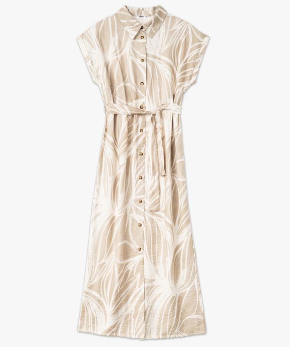 Robe longue imprimée à manches courtes femme vue4 - GEMO(FEMME PAP) - GEMO