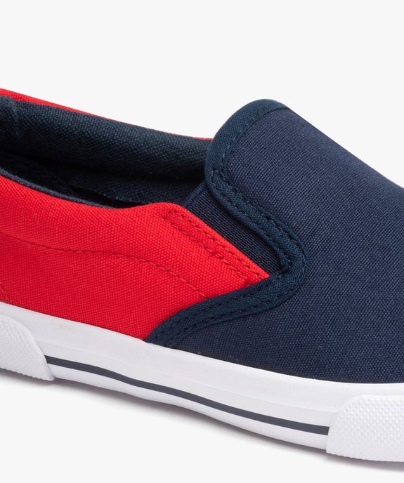 Slip-on garçon en toile bicolore avec col élastiqué vue6 - GEMO (ENFANT) - GEMO