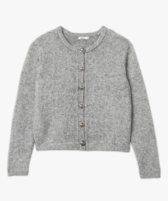 Gilet en grosse maille et boutons gravés femme vue4 - GEMO(FEMME PAP) - GEMO