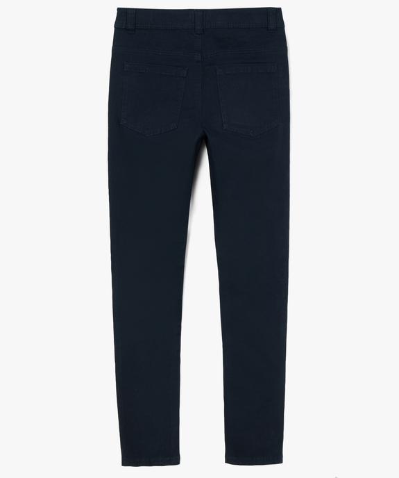 Pantalon garçon coupe skinny en toile extensible vue4 - GEMO 4G GARCON - GEMO