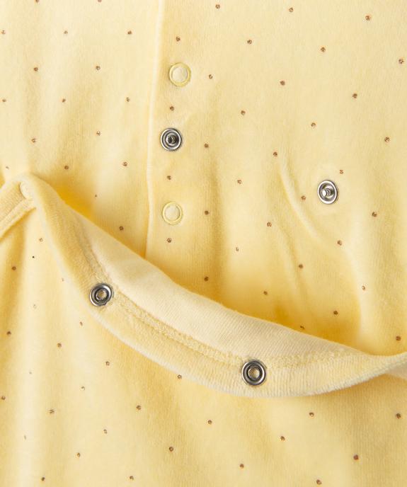 Pyjama dors-bien en velours avec volants sur les épaules bébé fille vue3 - GEMO(BB COUCHE) - GEMO
