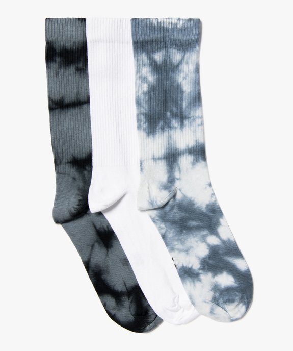 Chaussettes hautes tie and dye homme (lot de 3) vue1 - GEMO(HOMWR HOM) - GEMO
