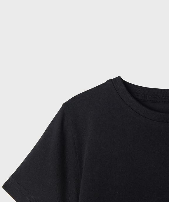 Tee-shirt à manches courtes en coton uni garçon vue2 - GEMO 4G GARCON - GEMO