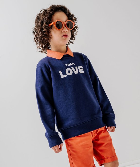 Sweat à message avec intérieur molletonné enfant vue5 - GEMO (ENFANT) - GEMO