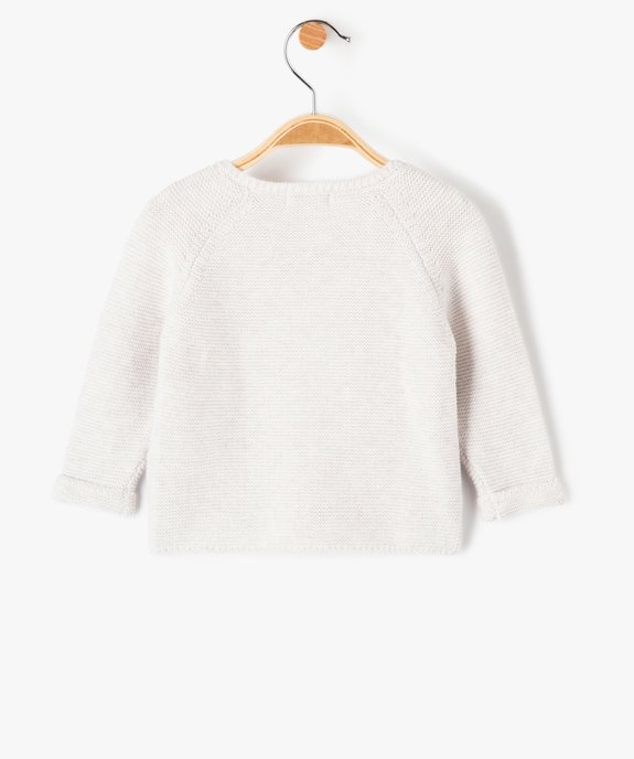 Gilet brassière bébé en maille fantaisie coloris uni vue3 - GEMO(BB COUCHE) - GEMO