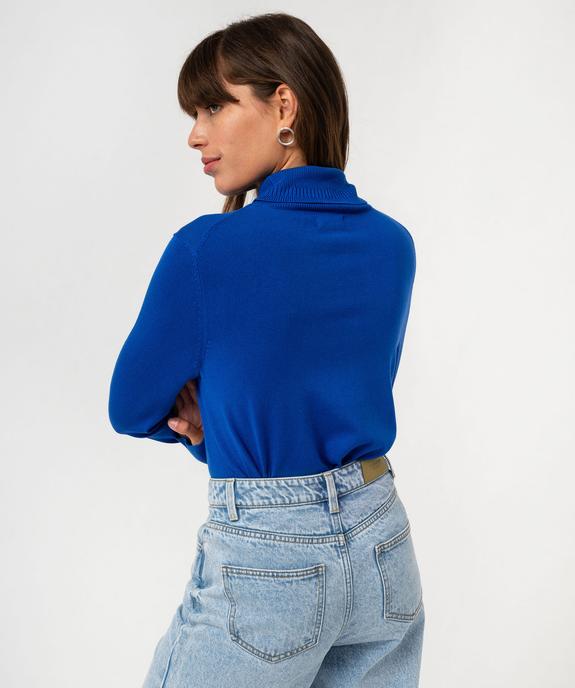Pull fin en viscose à col roulé femme vue3 - GEMO 4G FEMME - GEMO