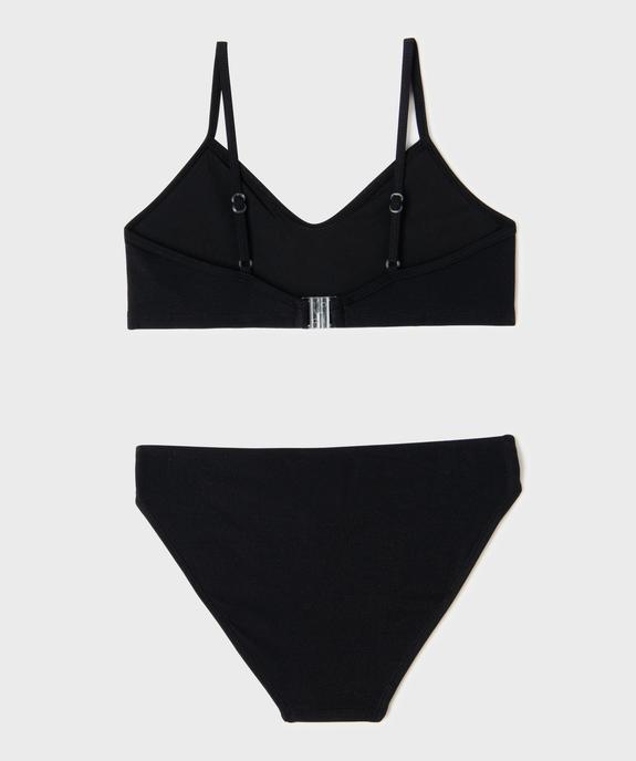 Maillot de bain 2 pièces aux reflets pailletés fille vue3 - GEMO (JUNIOR) - GEMO