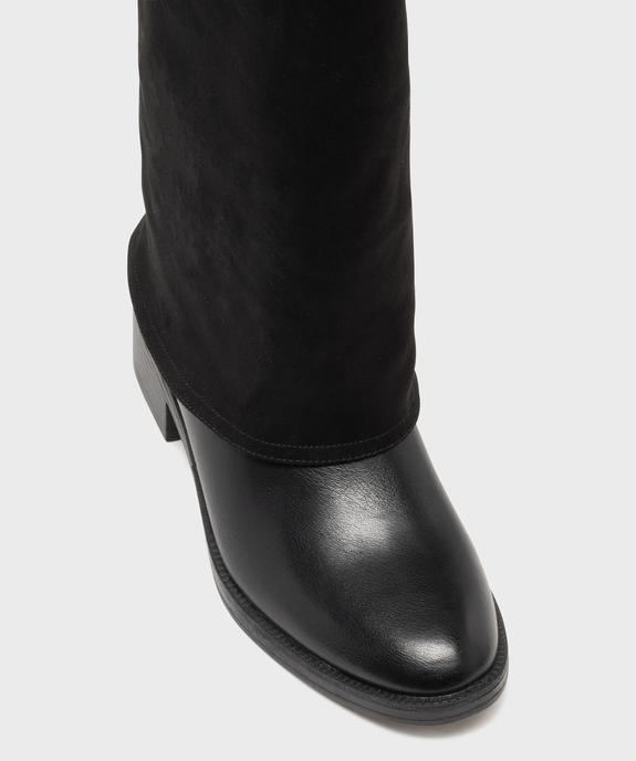 Bottes cavalières 2-en-1 avec guêtres en suédine amovibles femme vue5 - FOLLOW ME - GEMO