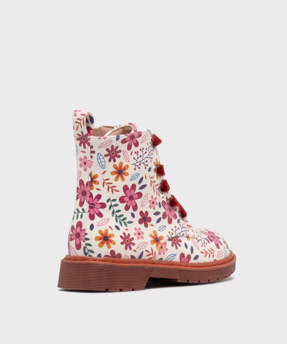 Bottines fleuries à lacets en velours fille  vue4 - LOVELY WINGS GEMO FOR GOOD - GEMO
