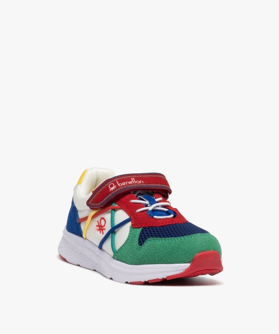 Baskets garçon retro running colorées - Benetton vue2 - BENETTON - GEMO
