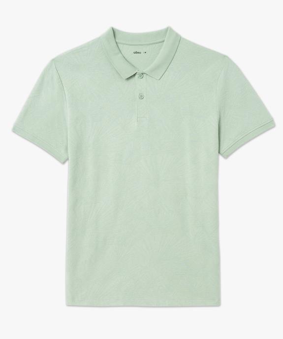 Polo manches courtes en maille texturée homme vue4 - GEMO (HOMME) - GEMO