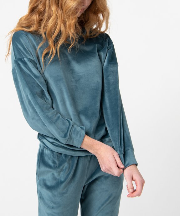 Pyjama femme en velours extensible vue2 - GEMO(HOMWR FEM) - GEMO