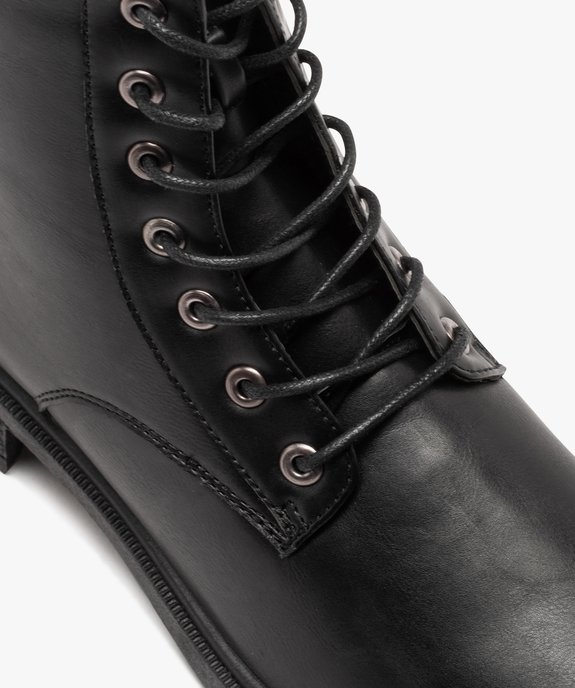 Boots femme unies style rangers à zip vue6 - GEMO (CASUAL) - GEMO