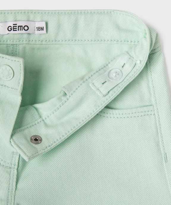 Short en twill avec finitions dentelées bébé fille vue2 - GEMO(BEBE DEBT) - GEMO