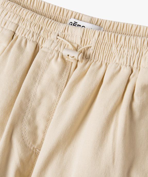Pantalon cargo avec taille élastique fille vue2 - GEMO 4G FILLE - GEMO