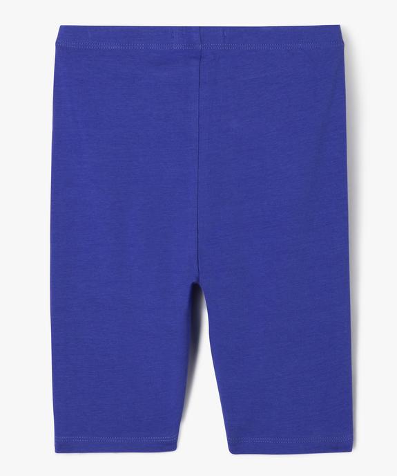 Legging court cycliste uni fille vue3 - GEMO 4G FILLE - GEMO