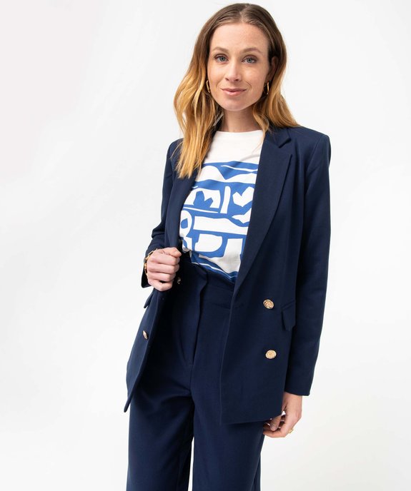 Veste femme fermeture croisée avec boutons fantaisie vue6 - GEMO(FEMME PAP) - GEMO
