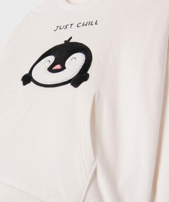 Pyjama en velours imprimé fille vue2 - GEMO (JUNIOR) - GEMO