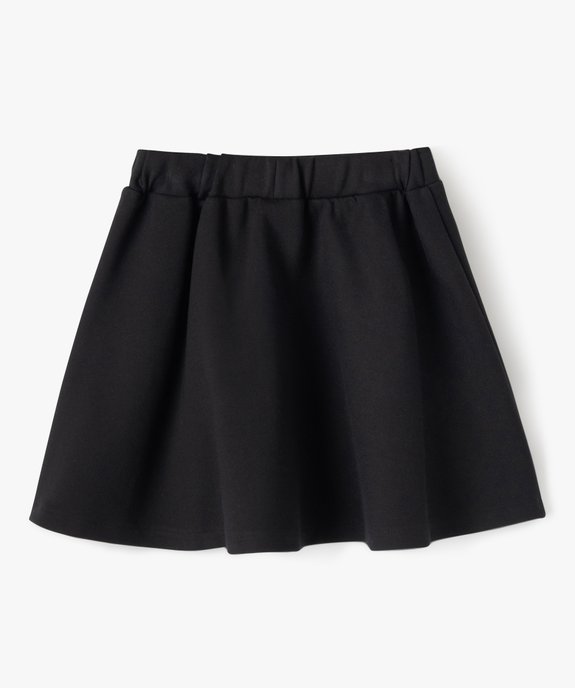 Jupe évasée en maille avec taille élastique fille vue3 - GEMO (ENFANT) - GEMO