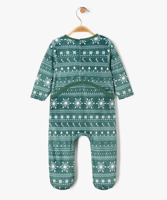 Pyjama en velours imprimé spécial Noël bébé vue4 - GEMO(BB COUCHE) - GEMO
