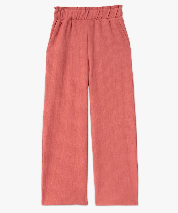 Pantacourt large en maille gaufrée femme vue4 - GEMO(FEMME PAP) - GEMO