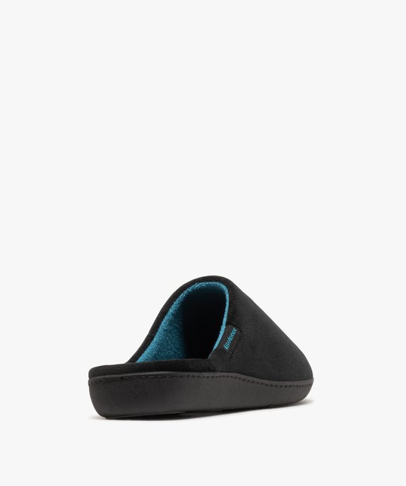 Chaussons mules en velours homme - Isotoner vue4 - ISOTONER - GEMO