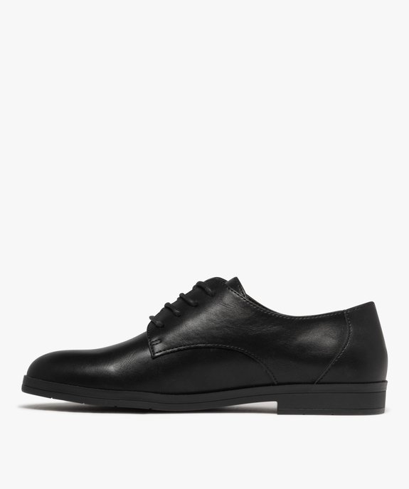 Derbies femme unis à lacets ronds style classique vue4 - GEMO (CASUAL) - GEMO