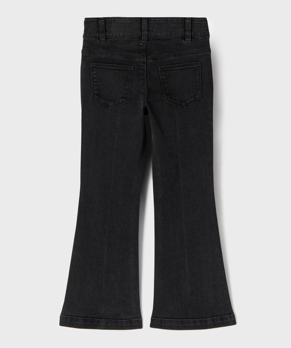 Jean flare taille ajustable en coton stretch fille vue4 - GEMO 4G FILLE - GEMO