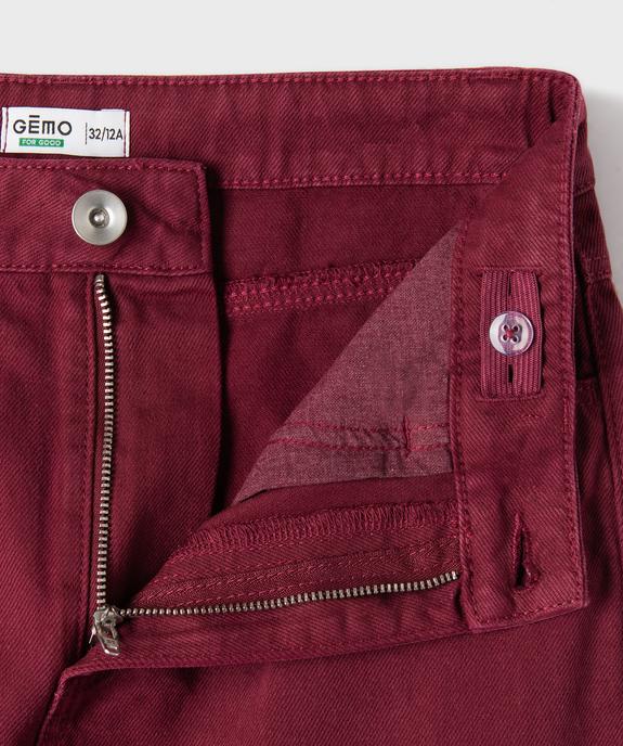 Jean Straight coloré avec taille ajustable fille vue5 - GEMO 4G FILLE - GEMO