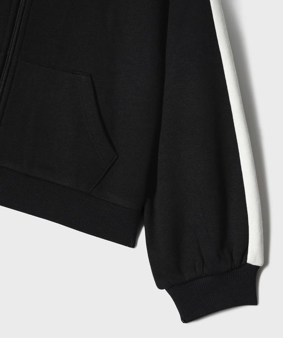 Sweat à capuche et fermeture zippée fille vue2 - GEMO 4G FILLE - GEMO