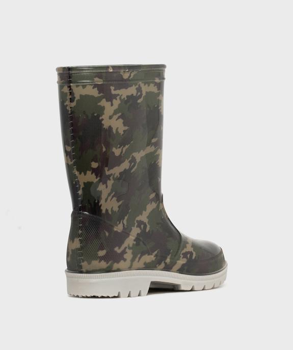 Bottes de pluie imprimé camouflage à semelle crantée garçon - 5 Miles vue4 - 5 MILES - GEMO