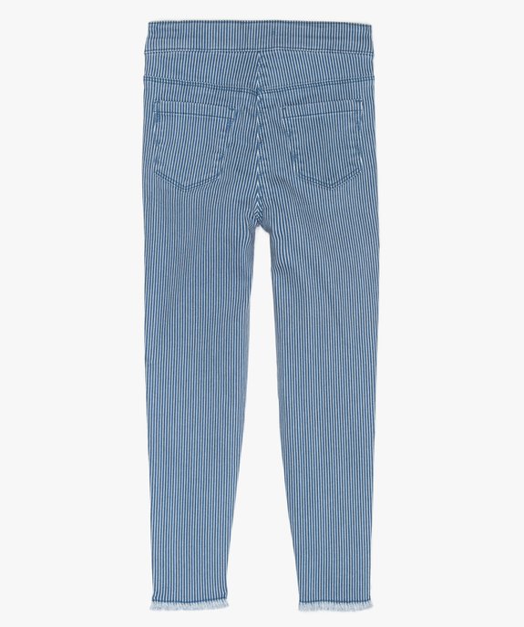 Pantalon fille à rayures et finitions franges vue3 - GEMO (ENFANT) - GEMO
