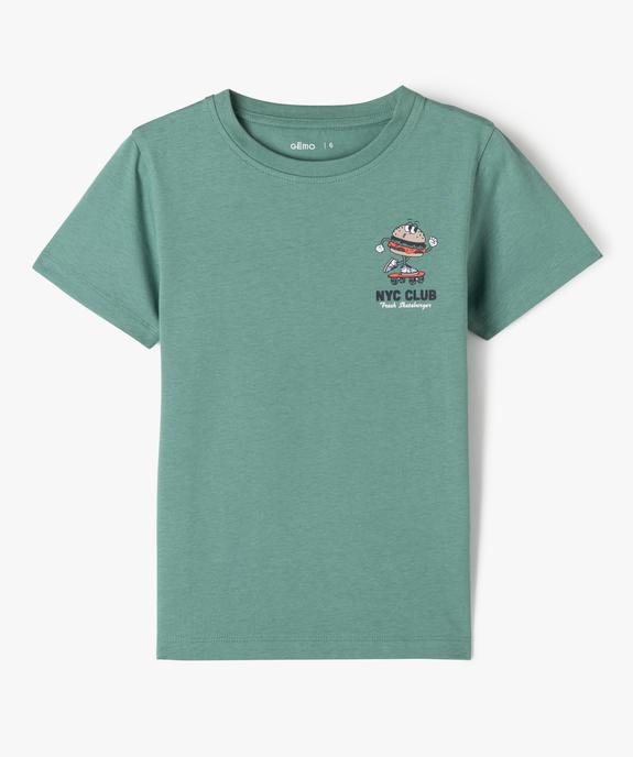Tee-shirt à manches courtes avec motif streetwear garçon  vue1 - GEMO 4G GARCON - GEMO