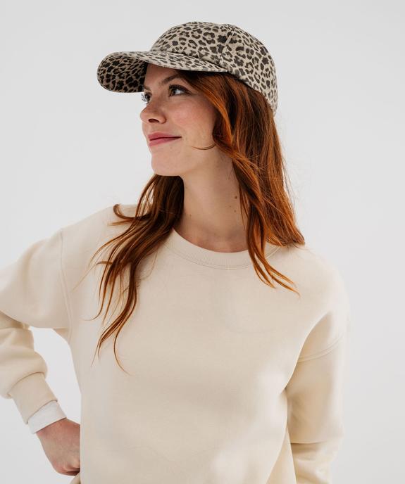 Sweat à col rond en molleton uni femme vue2 - GEMO 4G FEMME - GEMO