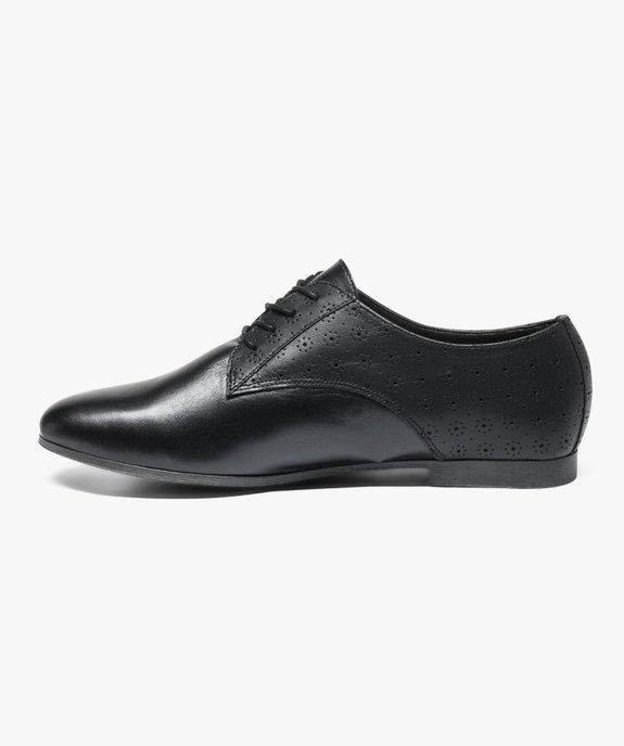 Derbies en cuir  souple vue3 - GEMO (CASUAL) - GEMO