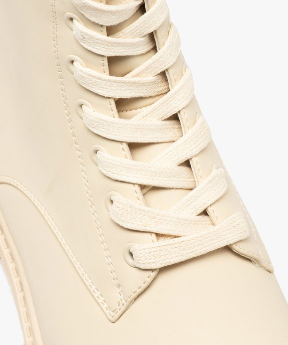 Boots femme unies à lacets semelle extra large et crantée vue6 - GEMO (CASUAL) - GEMO