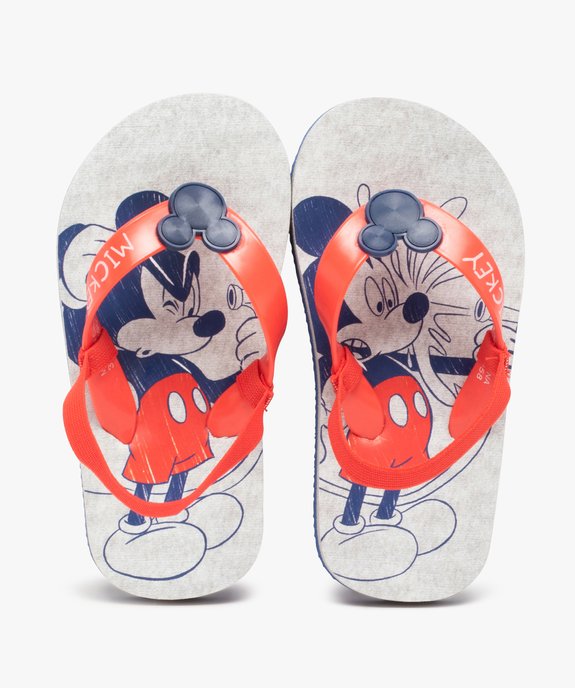 Tongs garçon à semelle imprimée et bride élastique - Mickey vue1 - MICKEY - GEMO