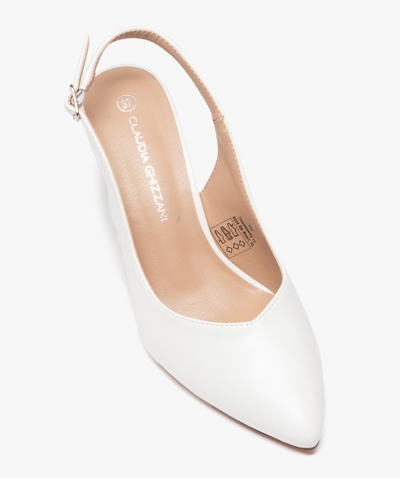Escarpins femme ouverts avec bride fine à boucle et bout pointu  vue5 - SANS MARQUE - GEMO