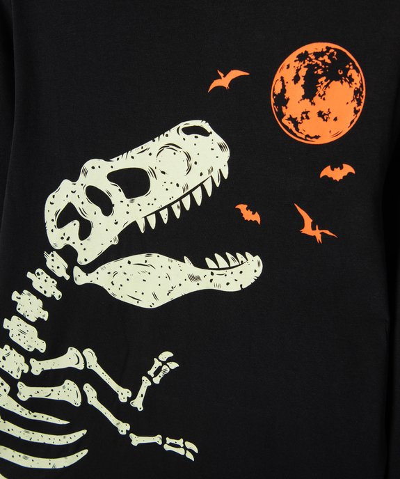 Tee-shirt à manches longues avec motif dino phosphorescent garçon vue4 - GEMO 4G GARCON - GEMO