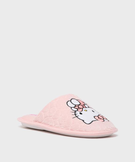 Chaussons mules en velours femme - Hello Kitty vue2 - HELLO KITTY - GEMO