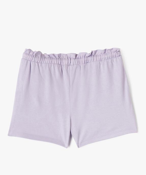 Short en maille avec ceinture élastique ajustable fille vue3 - GEMO 4G FILLE - GEMO