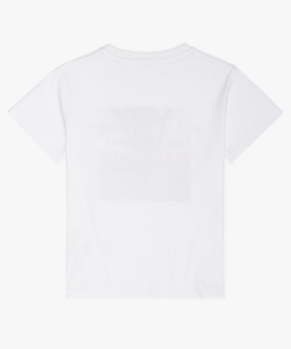 Tee-shirt fille à manches courtes et motifs sur l'avant détails fluo vue2 - GEMO (JUNIOR) - GEMO