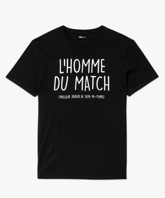 Tee-shirt homme à manches courtes avec message humoristique vue5 - GEMO 4G HOMME - GEMO