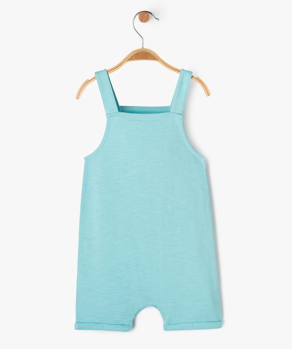 Salopette courte bébé garçon en jersey de coton vue4 - GEMO 4G BEBE - GEMO