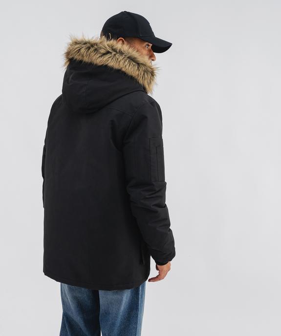 Doudoune matelassée déperlante avec capuche bordée de fourrure imitation homme vue3 - GEMO (HOMME) - GEMO