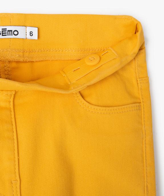 Pantalon skinny uni à taille élastiquée fille vue2 - GEMO 4G FILLE - GEMO