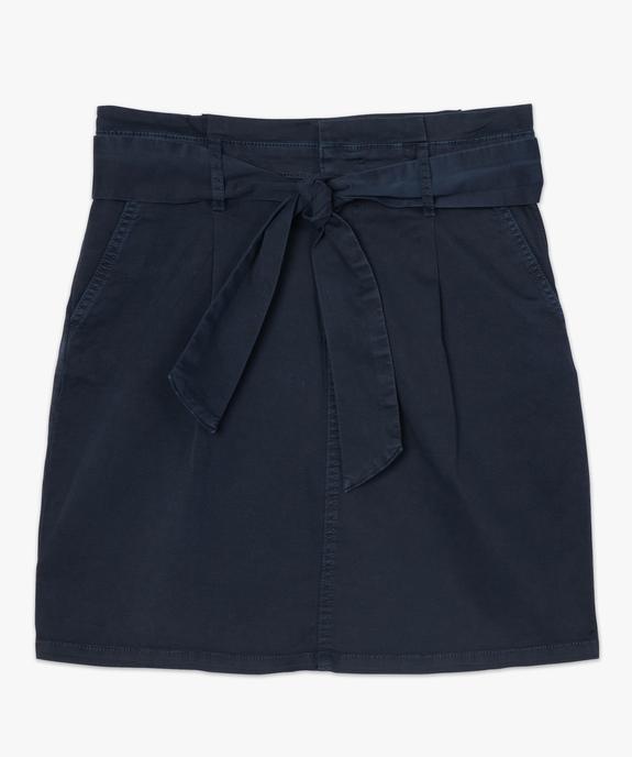 Jupe femme droite paper bag avec ceinture à nouer  vue4 - GEMO(FEMME PAP) - GEMO